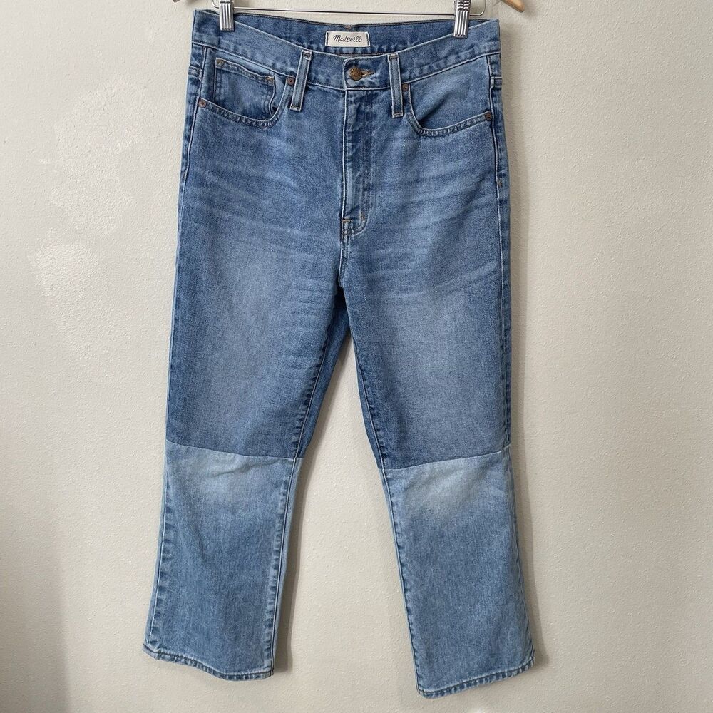 Madewell Retro Crop Bootcut Two-Tone High Rise Jeans Women’s 28 Fits 31 x 24